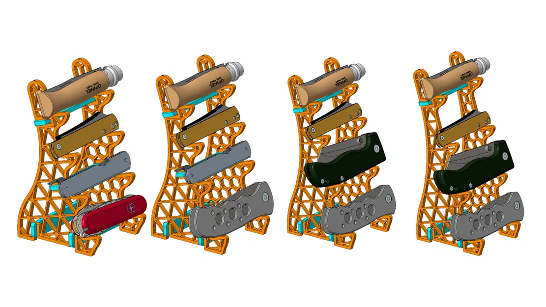 Giá Trưng Bày Dao Dọc - Khung Để 4/5 Con Dao - Image 8