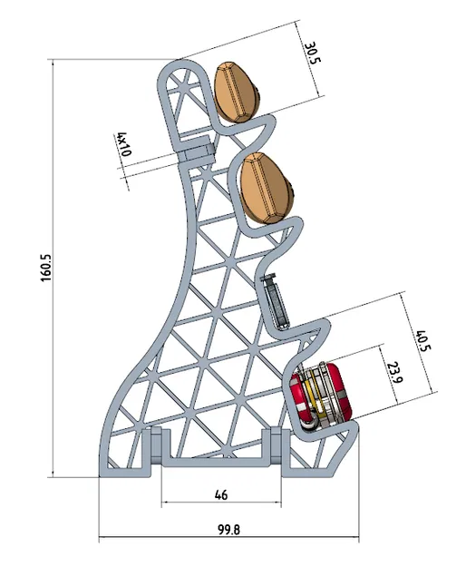 Giá Trưng Bày Dao Dọc - Khung Để 4/5 Con Dao - Image 10