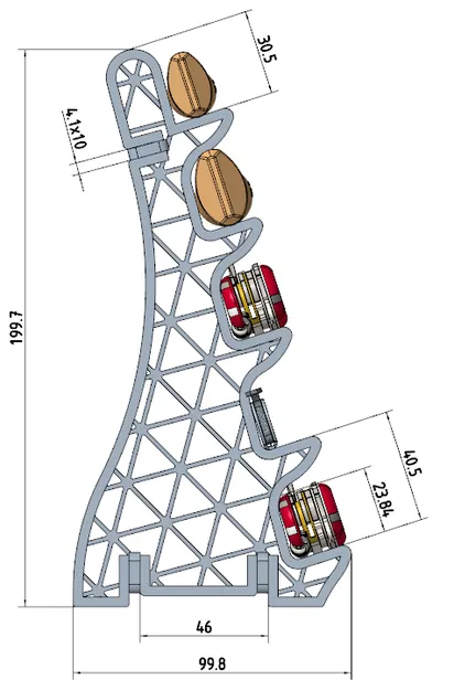 Giá Trưng Bày Dao Dọc - Khung Để 4/5 Con Dao - Image 11