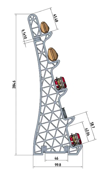 Giá Trưng Bày Dao Dọc - Khung Để 4/5 Con Dao - Image 12