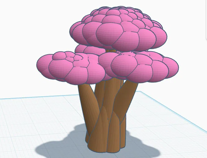 Mô hình cây hoa anh đào 3D trang trí bàn làm việc tuyệt đẹp - Image 1