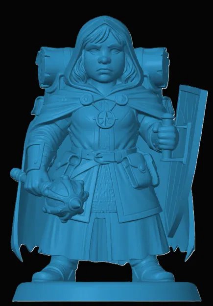 Mô hình Halfling Cleric cho game nhập vai - Image 1