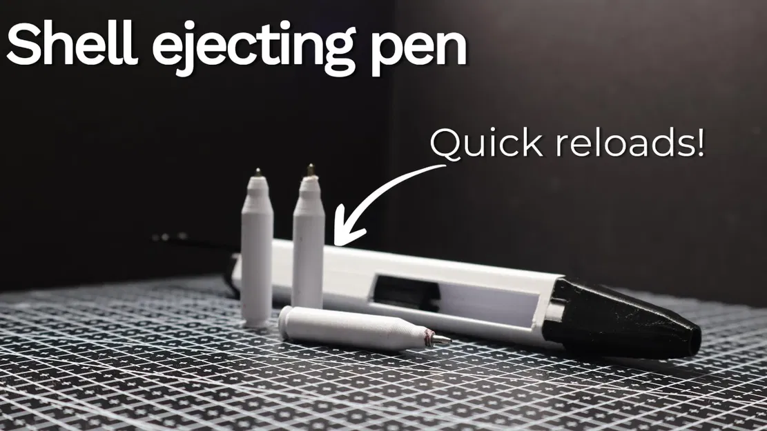 Đồ chơi fidget bút bi kiểu súng AR có tính năng hất vỏ đạn - Image 1