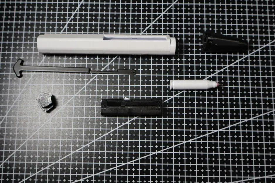 Đồ chơi fidget bút bi kiểu súng AR có tính năng hất vỏ đạn - Image 6