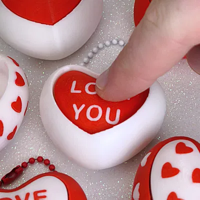 Bộ Sưu Tập Fidget Clicker Valentine - Móc Khóa Trái Tim