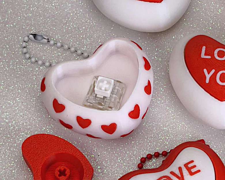 Bộ Sưu Tập Fidget Clicker Valentine - Móc Khóa Trái Tim - Image 4