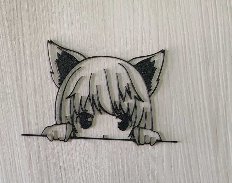 Mô hình Anime Girl Neko Mimi (kèm đế) - Đồ trang trí in 3D dễ thương - Image 1