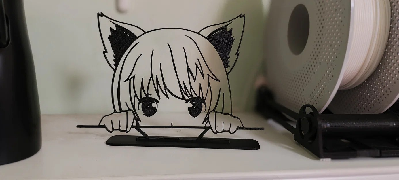 Mô hình Anime Girl Neko Mimi (kèm đế) - Đồ trang trí in 3D dễ thương - Image 2