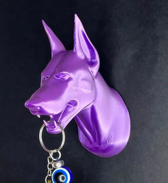 Móc treo chìa khóa gắn tường hình chó Dobermann - Image 1