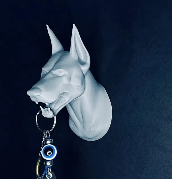 Móc treo chìa khóa gắn tường hình chó Dobermann - Image 2