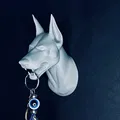 Móc treo chìa khóa gắn tường hình chó Dobermann - Thumbnail 2