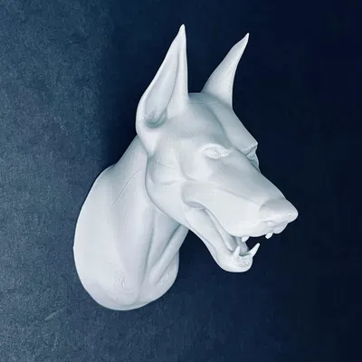 Móc treo chìa khóa gắn tường hình chó Dobermann