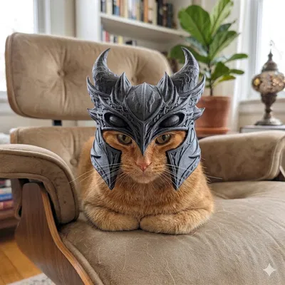 Mũ bảo hiểm cho mèo phong cách Daedric trong Skyrim