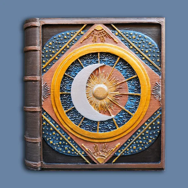 Mẫu in 3D Celestial Spellbook đựng xúc xắc cực chất cho DND - Image 1