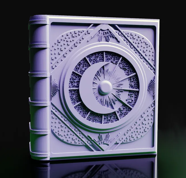 Mẫu in 3D Celestial Spellbook đựng xúc xắc cực chất cho DND - Image 2