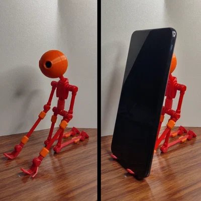 Spindral - Mô hình người que dẻo siêu linh hoạt kiêm giá đỡ điện thoại (Print in Place)