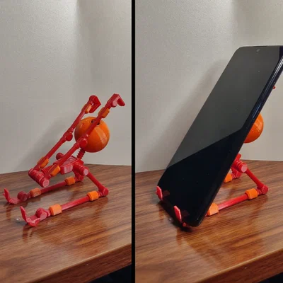Spindral - Mô hình người que dẻo siêu linh hoạt kiêm giá đỡ điện thoại (Print in Place)