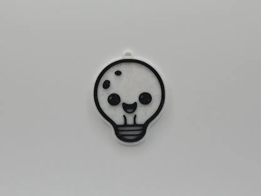 Móc khóa hình bóng đèn cute - Mẫu in 3D đơn giản, dễ thương - Image 1