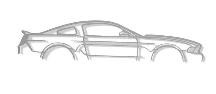 Mô hình 3D Silhouette Ford Mustang GT S197 trang trí độc đáo - Image 1