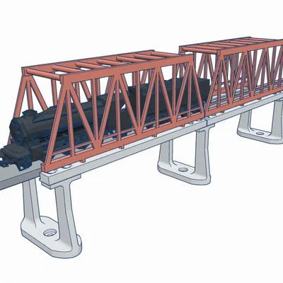 Mô hình Cầu Sắt Đường Sắt Tỉ lệ N (N Scale)