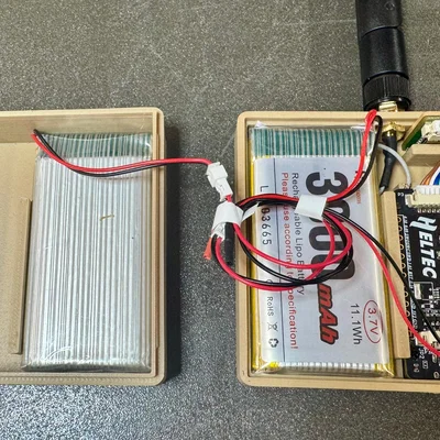 Case cho Heltec T114 V2 Meshtastic Radio kèm GPS và 2 viên pin Lipo 3000mAh