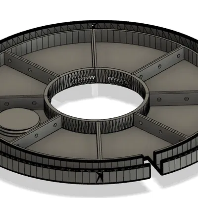 Nắp đậy thùng cho tháp thủy canh mô-đun (tự in 3D)