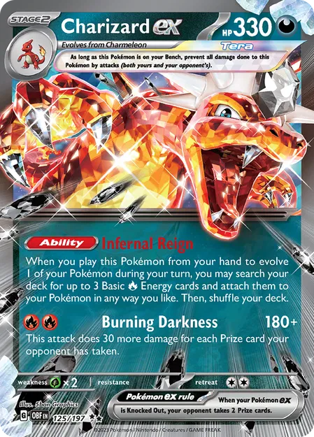 Mô hình Lithophane thẻ bài Charizard ex Pokemon TCG cực đẹp để in 3D - Image 1