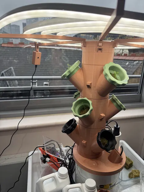 Hệ thống tháp thủy canh - không cần ống dẫn. Bao gồm file Fusion. - Image 1