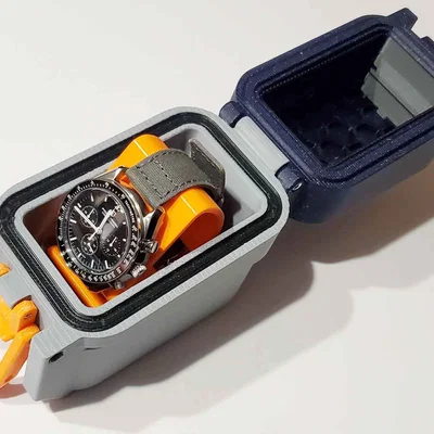 Gridfinity 1x2 Watch Case Version 2.1 (12U) - Hộp đựng đồng hồ in 3D