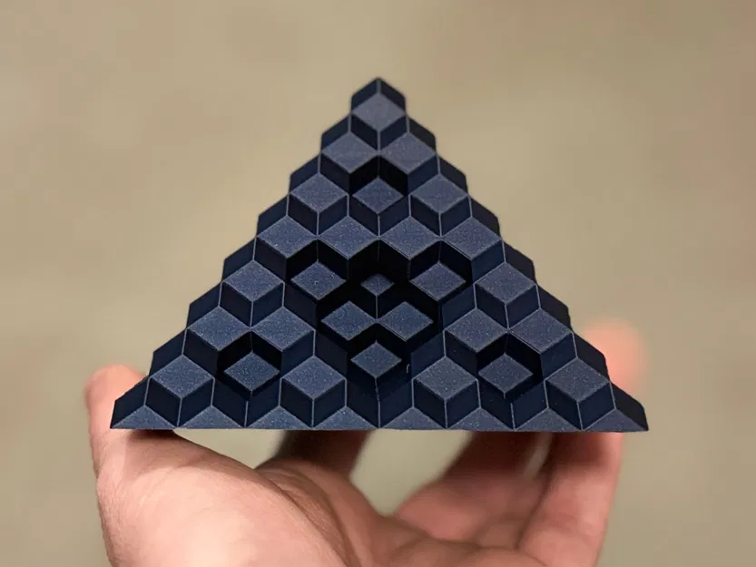 Mô hình Fractal Kim tự tháp Sierpiński Rhombic Dodecahedral - Cấp độ 3 - Image 4