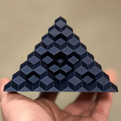 Mô hình Fractal Kim tự tháp Sierpiński Rhombic Dodecahedral - Cấp độ 3