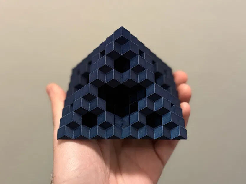 Mô hình Fractal Kim tự tháp Sierpiński Rhombic Dodecahedral - Cấp độ 3 - Image 5