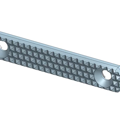 Ốp ray MLOK 2-slot - Bề mặt vân kim cương bám tay