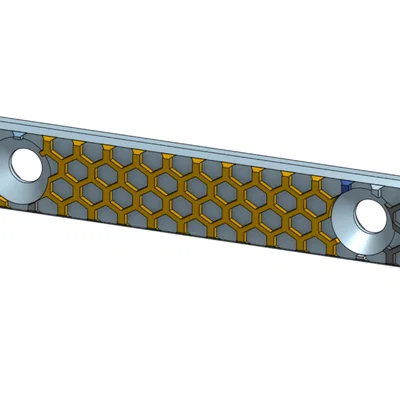 Ốp ray MLOK 2-Slot vân lục giác (Hex Grip Texture)