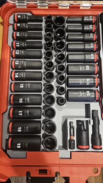 Khay đựng 43 đầu khẩu cho Milwaukee Packout 11 ngăn slim (bên trái) - Image 1