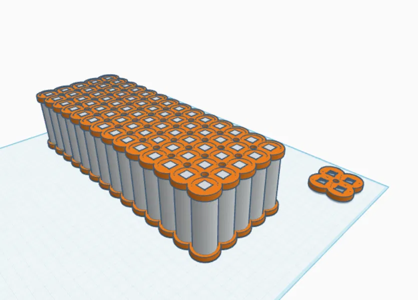 Khung cố định cell pin 21700 spacer 52v 14s5p cho pack pin xe điện - Image 1