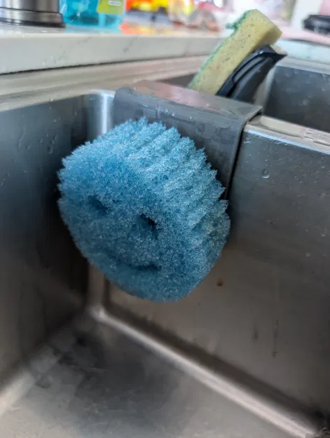 Giá treo miếng rửa bát và cây cọ rửa 3D tiện lợi cho nhà bếp - Image 3