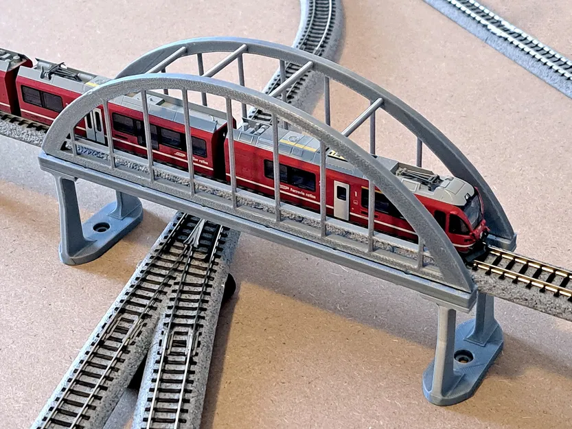 Mô hình Cầu Vòm Xe Lửa Tỷ Lệ N (Railway Bow Bridge N Scale) - Image 1