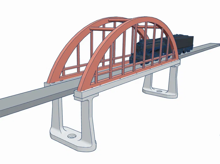 Mô hình Cầu Vòm Xe Lửa Tỷ Lệ N (Railway Bow Bridge N Scale) - Image 2