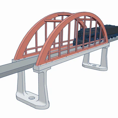 Mô hình Cầu Vòm Xe Lửa Tỷ Lệ N (Railway Bow Bridge N Scale)