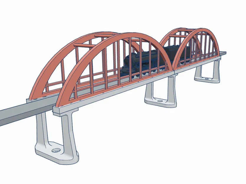 Mô hình Cầu Vòm Xe Lửa Tỷ Lệ N (Railway Bow Bridge N Scale) - Image 3