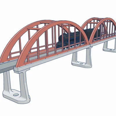 Mô hình Cầu Vòm Xe Lửa Tỷ Lệ N (Railway Bow Bridge N Scale)