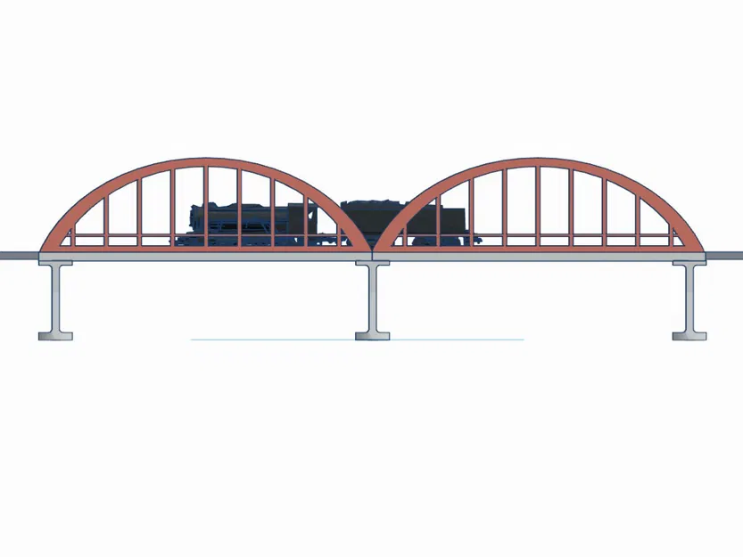 Mô hình Cầu Vòm Xe Lửa Tỷ Lệ N (Railway Bow Bridge N Scale) - Image 4