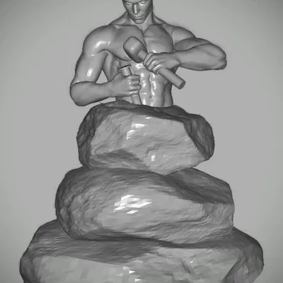 Mô hình người đàn ông tự điêu khắc chính mình