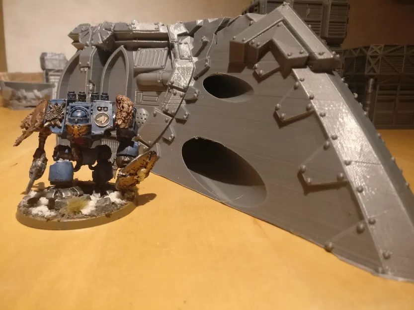 Mô hình xác tàu không gian Gothic - Phần mũi (Gothic spaceship wreck C nose) - Image 4