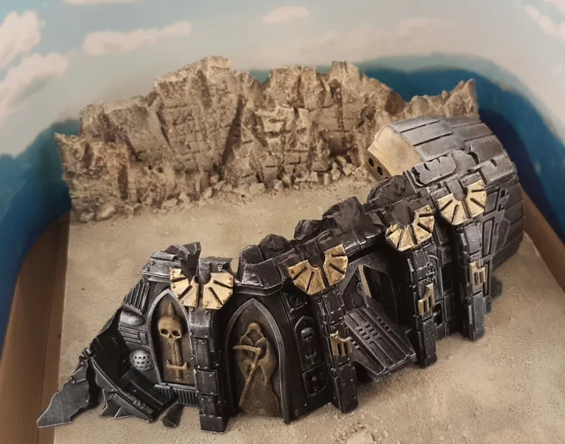 Mô hình xác tàu không gian Gothic - Phần mũi (Gothic spaceship wreck C nose) - Image 9