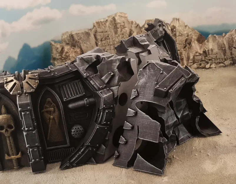 Mô hình xác tàu không gian Gothic - Phần mũi (Gothic spaceship wreck C nose) - Image 10