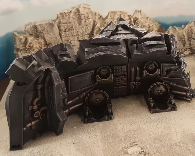 Mô hình xác tàu không gian Gothic - Phần mũi (Gothic spaceship wreck C nose) - Image 11