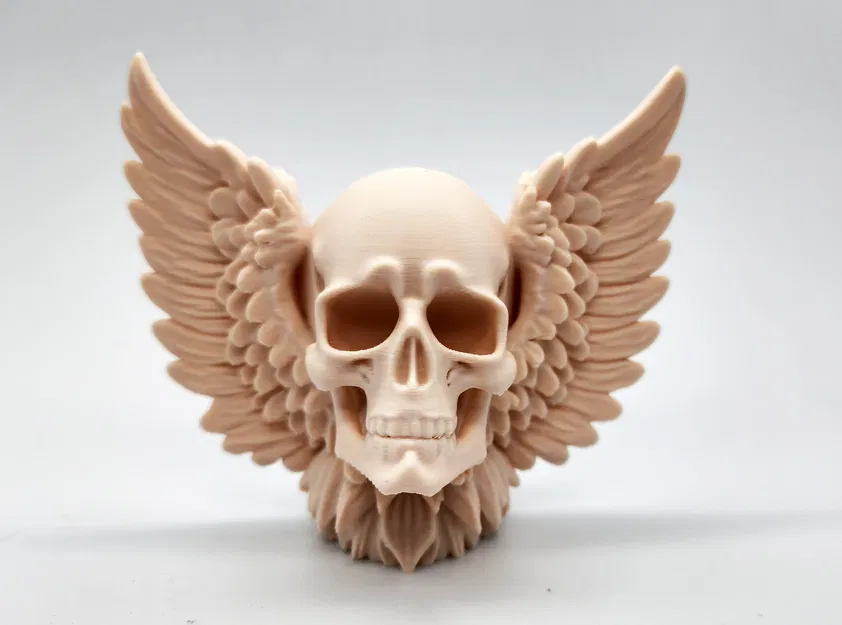Mô hình Skull with Wings 3D - Đầu lâu có cánh trang trí độc đáo - Image 1