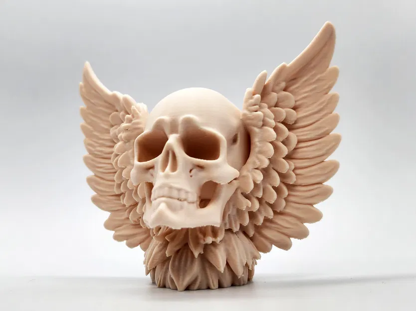 Mô hình Skull with Wings 3D - Đầu lâu có cánh trang trí độc đáo - Image 2